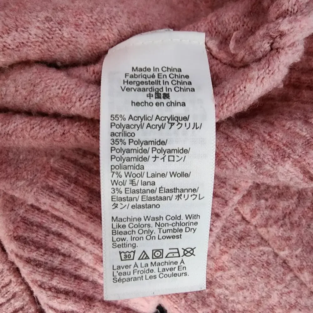 J. Crew Extra-Soft Wool Blend Baby Pink V-Neck Cardigan Sweater | Women's Small